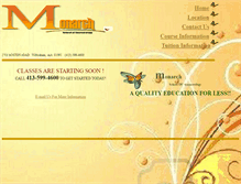 Tablet Screenshot of monarchschoolofcosmetology.com